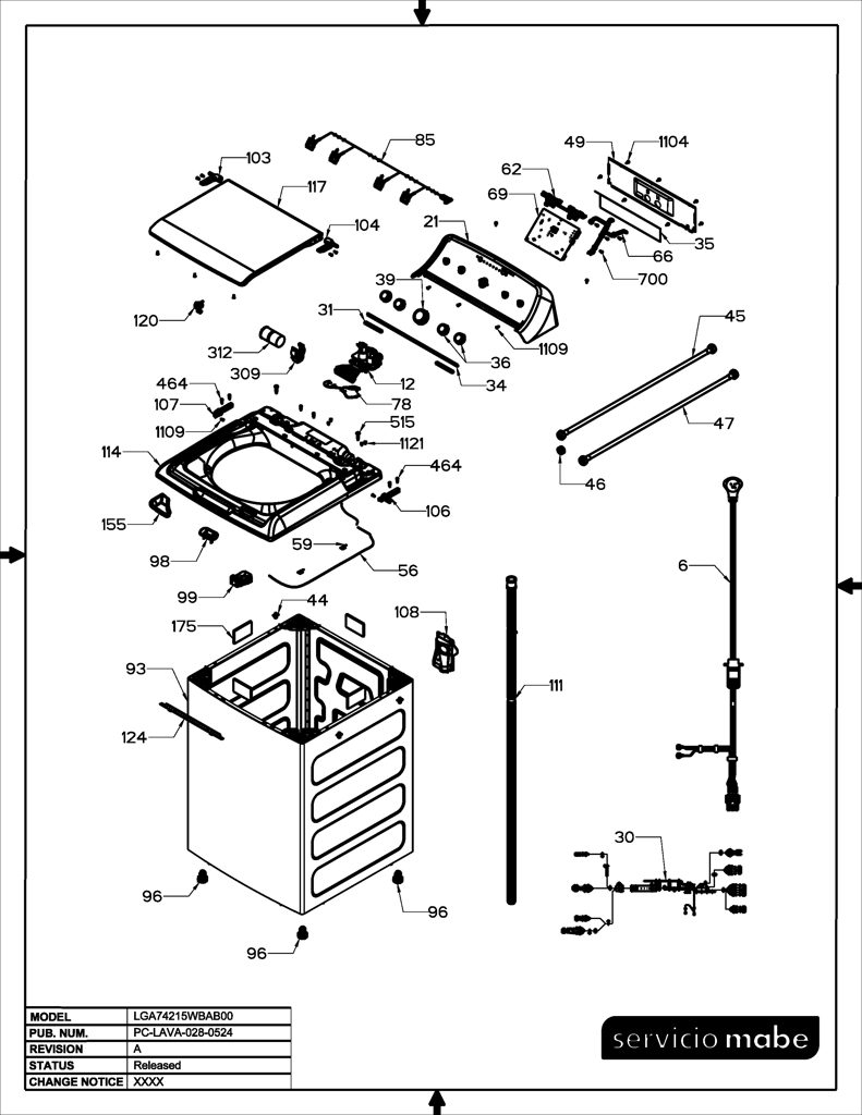 IMD Ens para Lavadora Mabe 233D2992G031 CKD26679 CKD2667