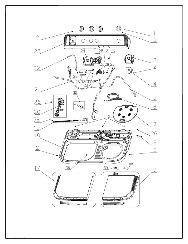 Ensamblaje de arnés de cableado para lavadora Mabe 0030400942A CKD26902 CKD2690