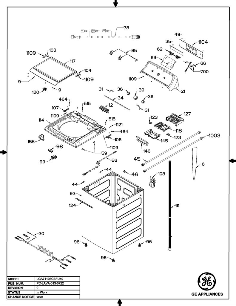 Placa de control GE para lavadora EMX1749P001R000 CKD27700 CKD2770