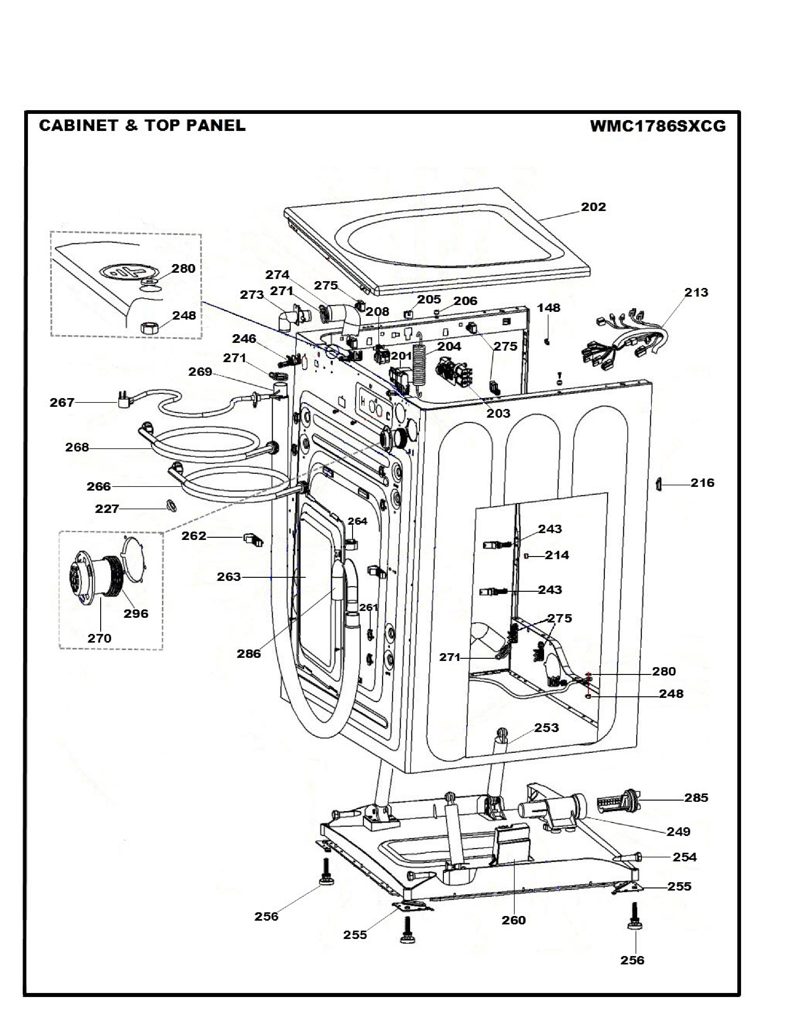 Arnés de cableado para lavadora Mabe WDMC0020000000 CKD27990 CKD2799