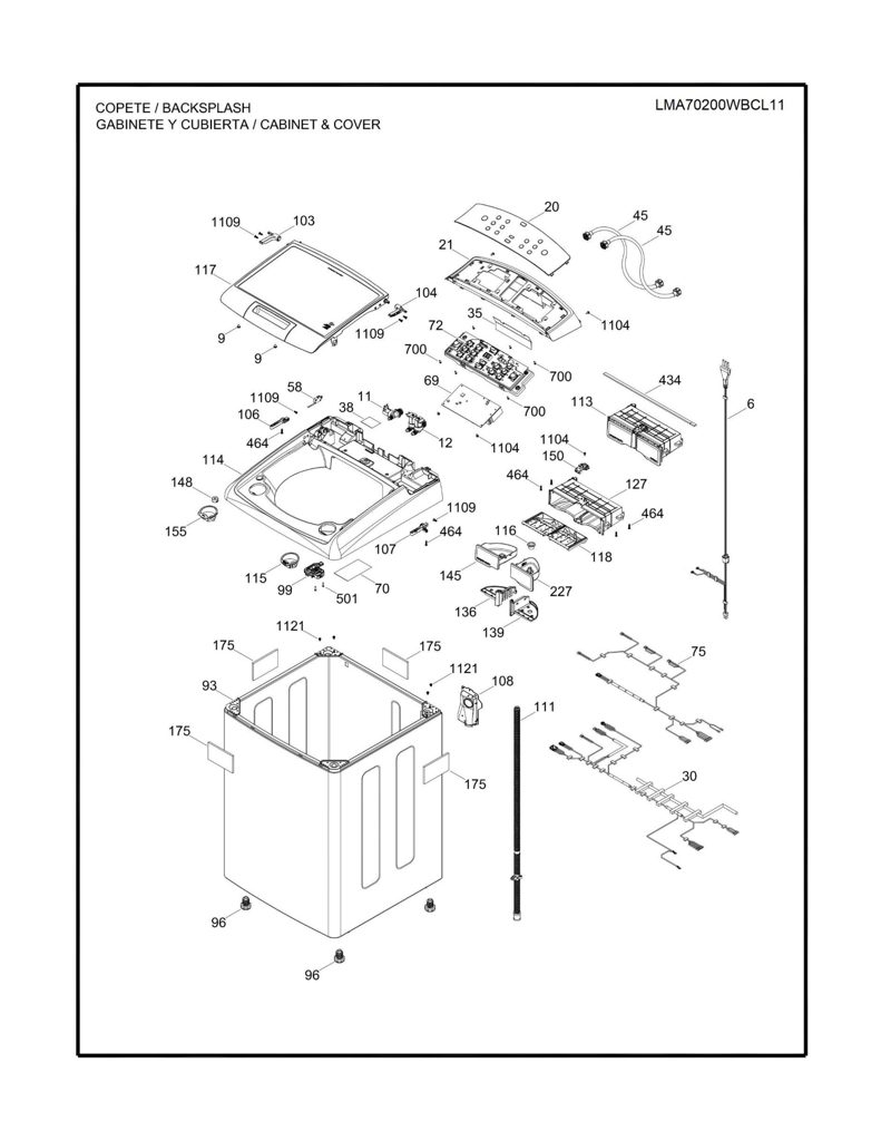Kit de placa e interruptor para lavadora Mabe 233D3042G026 CKD28043 CKD2804