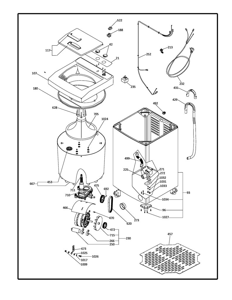 Lámina de Panel de Control para Lavadora Mabe 701009036 CKD28126 CKD2812