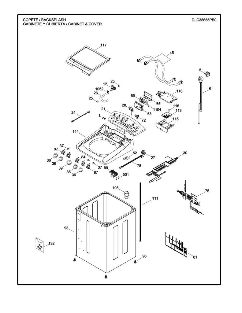 Logo Mega Capacity para Lavadora Mabe - Repuesto 277B1138P001 CKD28214 CKD2821