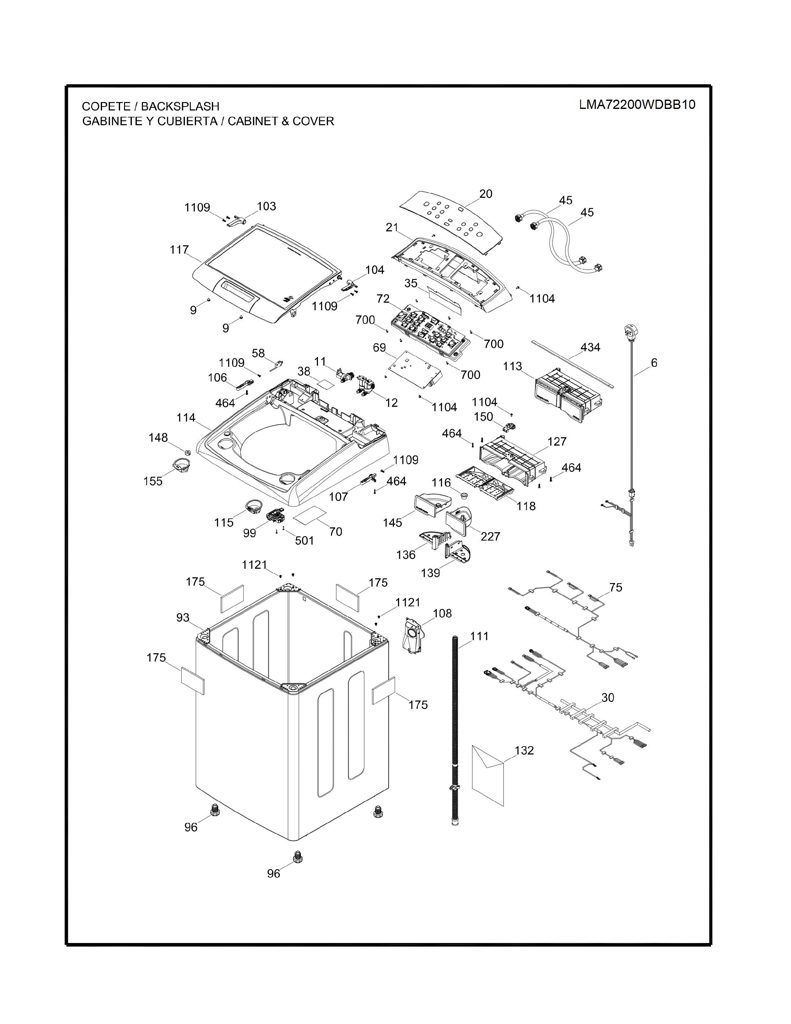 Conjunto de etiqueta y bisel para lavadora Mabe 233D2651G003 CKD28517 CKD2851