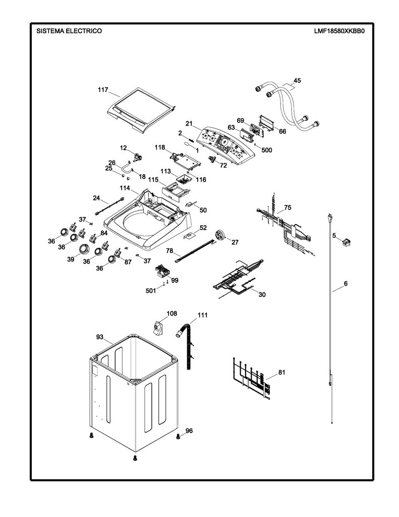 Tarjeta de Control Electrónica para Lavadora Mabe - Repuesto Original A09G02R03 CKD28575 CKD2857
