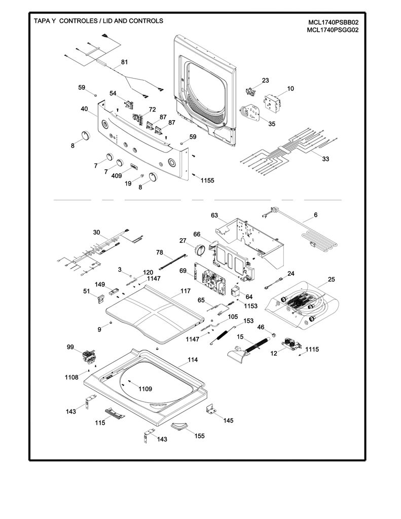 Panel frontal de grafito para Lavadora Mabe 189D5590P003P CKD28663 CKD2866