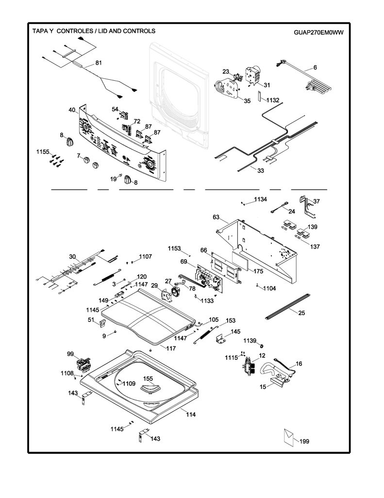 Soporte de lavadora para GE 228C2434P001 CKD28953 CKD2895