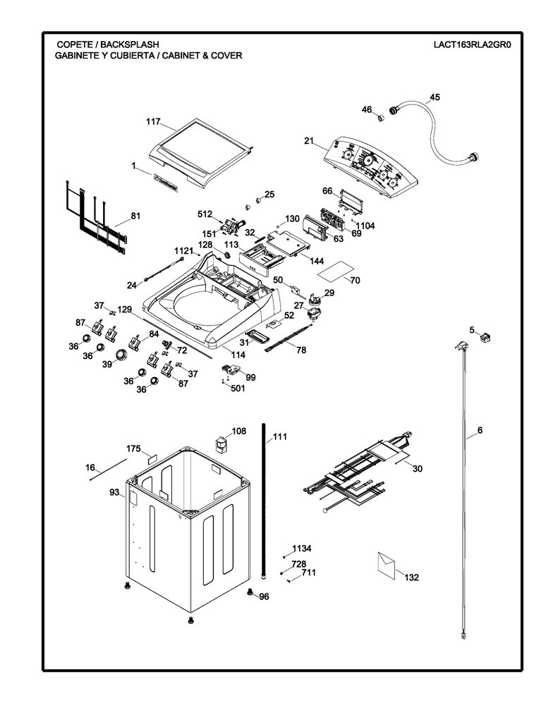 Placa de control Mabe Lavadora 233D1523G001 CKD29119 CKD2911
