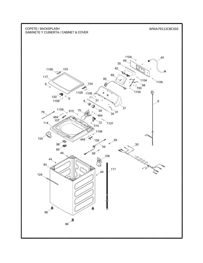 Kit de placa de control Mabe Lavadora 233D3042G013 CKD29130 CKD2913
