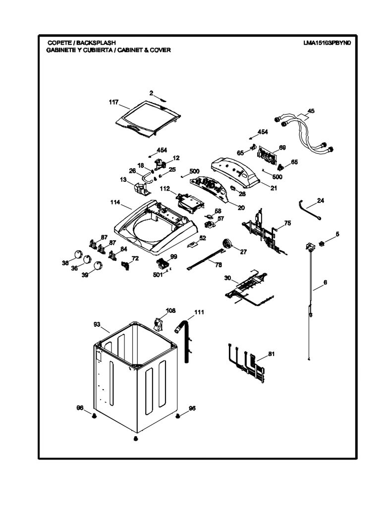 Placa electrónica para Lavadora Mabe de 27" 189D5065G004 CKD29365 CKD2936