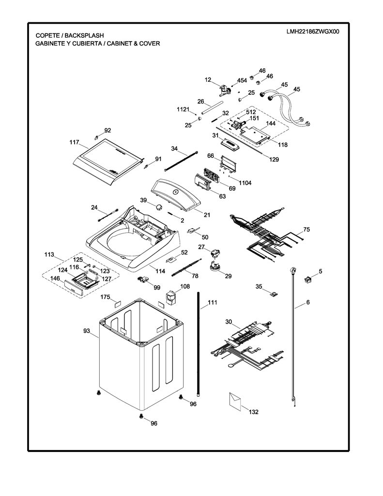 Cerradura de tapa para lavadora Mabe 253C1214P002 CKD29368 CKD2936