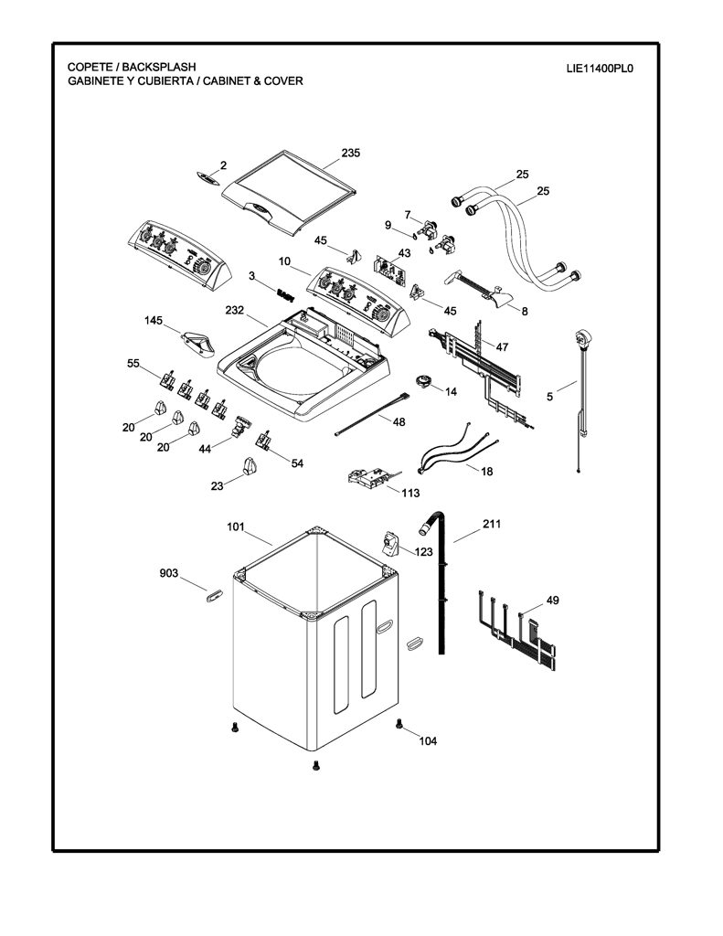 Perillas de placa de control para lavadora Mabe 189D2754G017 CKD29414 CKD2941
