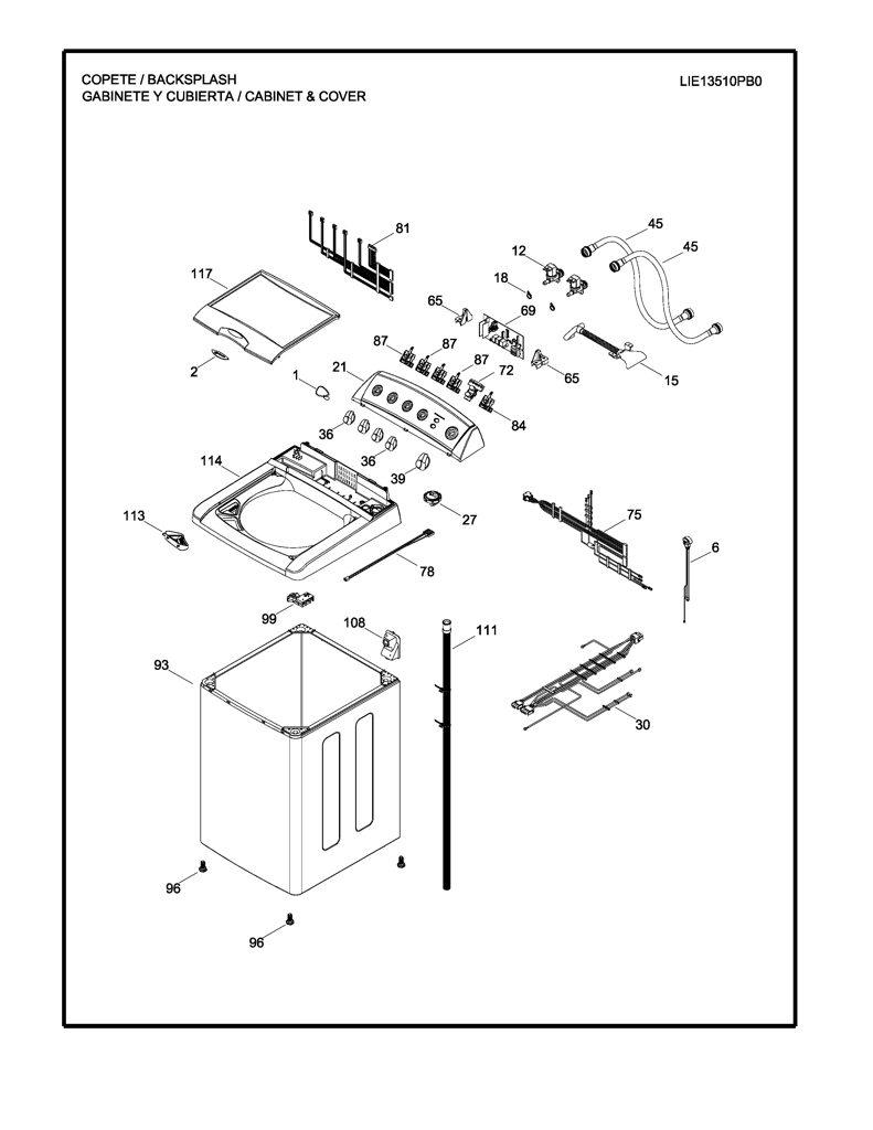 Placa TNT Mabe Lavadora T12G12R13 CKD29477 CKD2947