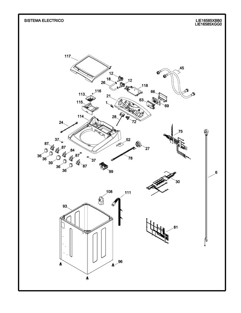 Mabe Washing Machine Heat Transfer Copete - Genuine 189D4313G003 CKD29943 CKD2994