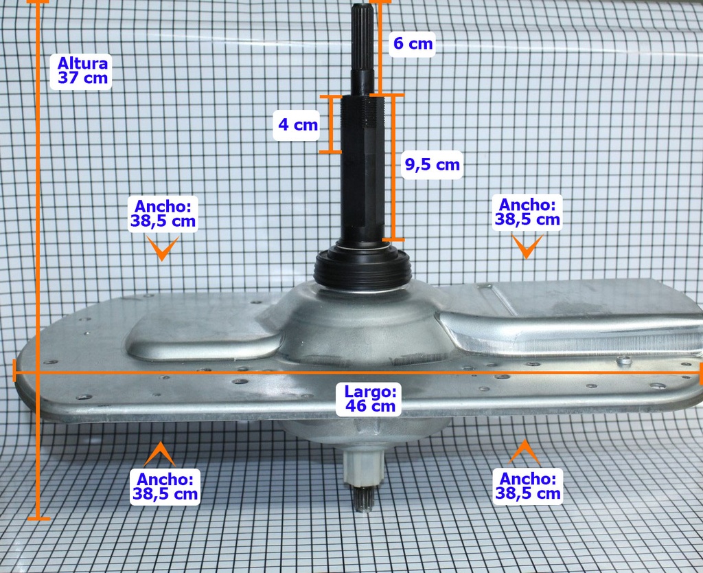 Transmisión y Soportes para Lavadora Mabe 189D5404G004 CKD30070 CKD3007