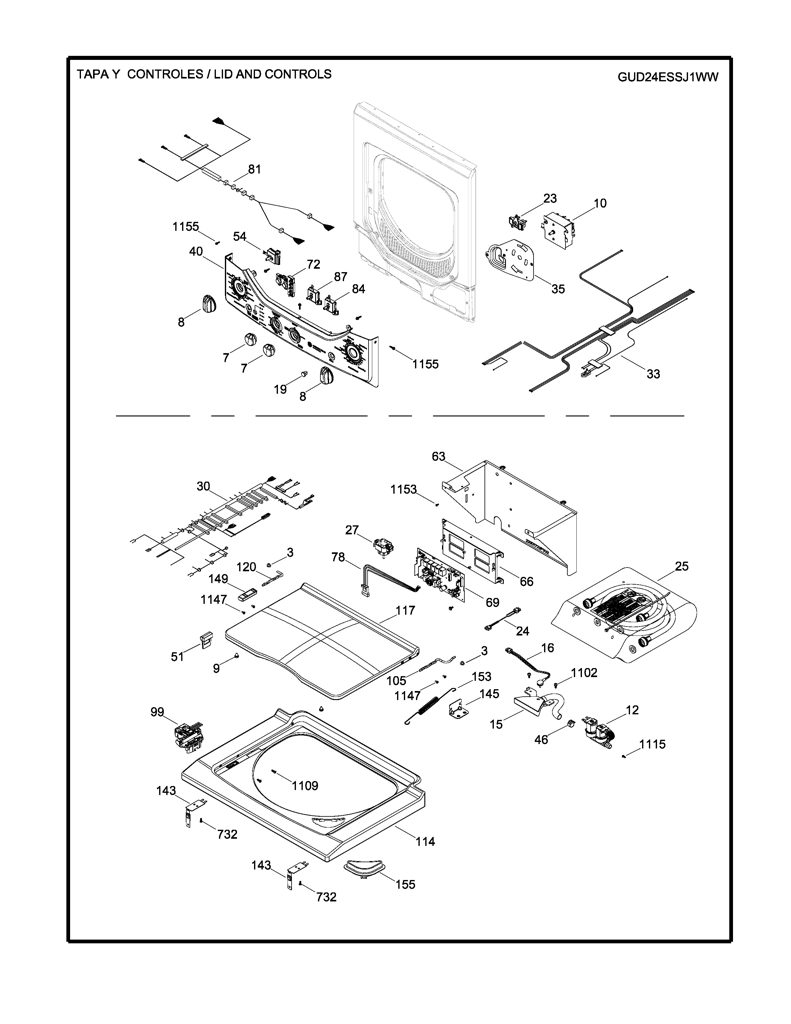 Conjunto principal de arnés GE para lavadora 189D7111G004 CKD30071 CKD3007