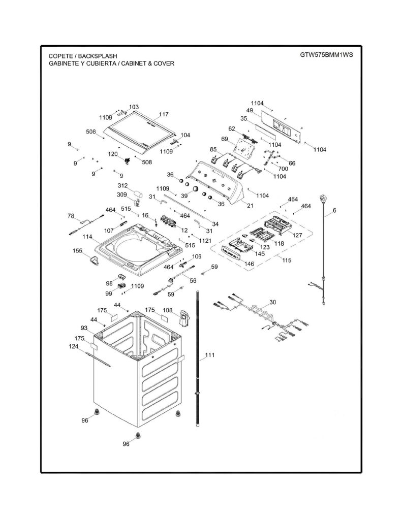 Placa de control para lavadora GE - 233D2319G008 CKD30093 CKD3009