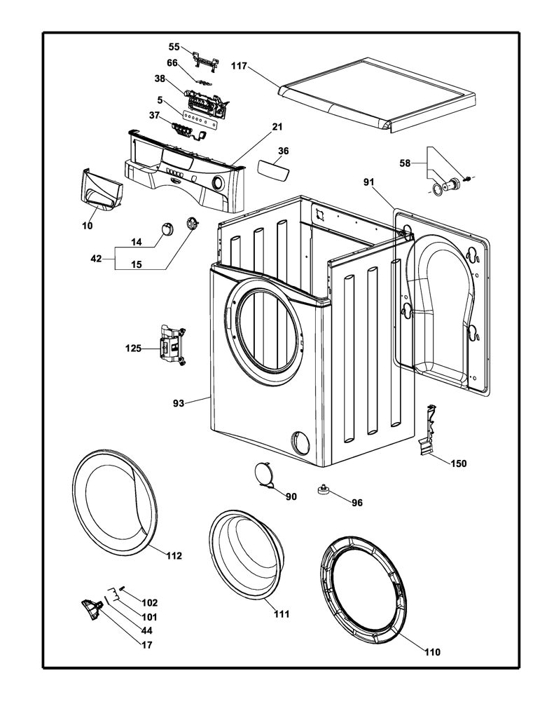 Perilla D08 para lavadora Mabe - Reemplazo genuino 701026325 CKD30102 CKD3010