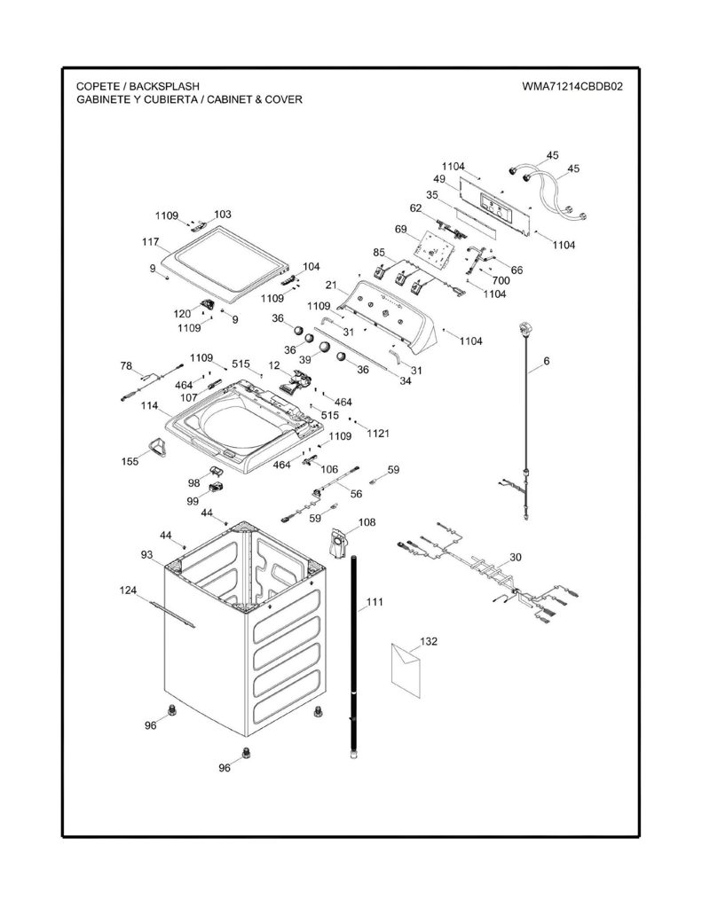 Kit de placa y interruptor para lavadora Mabe - Pieza original 233D3042G017 CKD30155 CKD3015