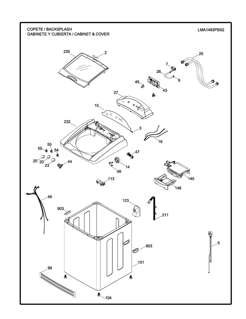 Placa de Identificación Mabe Lavadora - WW01F00124 CKD30219 CKD3021