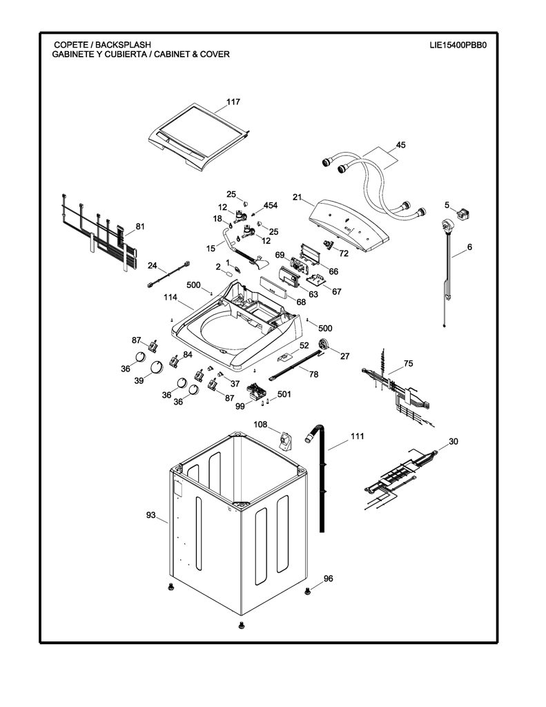 Moldura de transferencia de calor Mabe Lavadora 189D4313G027 CKD30244 CKD3024