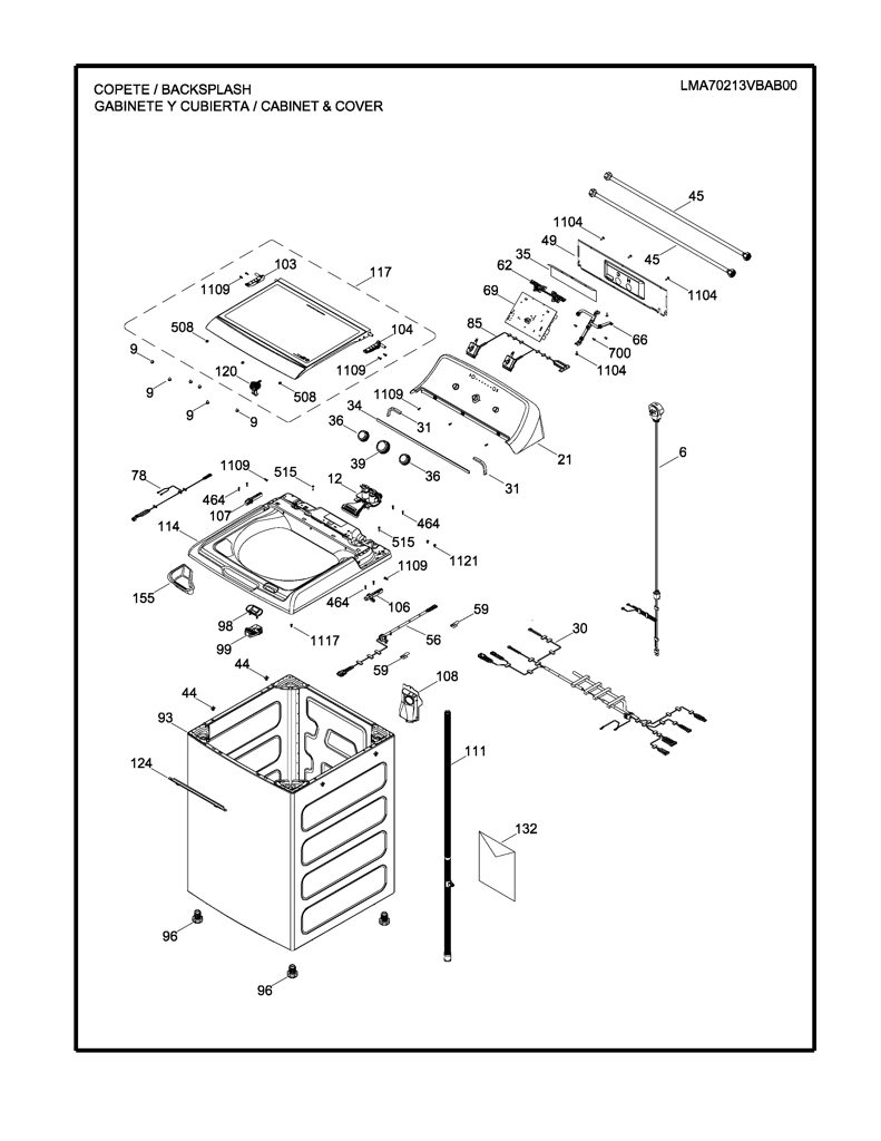 Placa de Control para Lavadora Mabe EMX1740P018R000 CKD30246 CKD3024