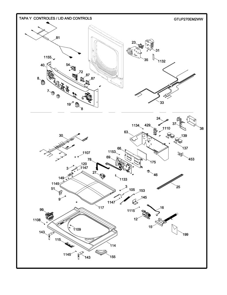 Arnés de fusible para lavadora Mabe - Pieza eléctrica 234D1099G005 CKD30460 CKD3046