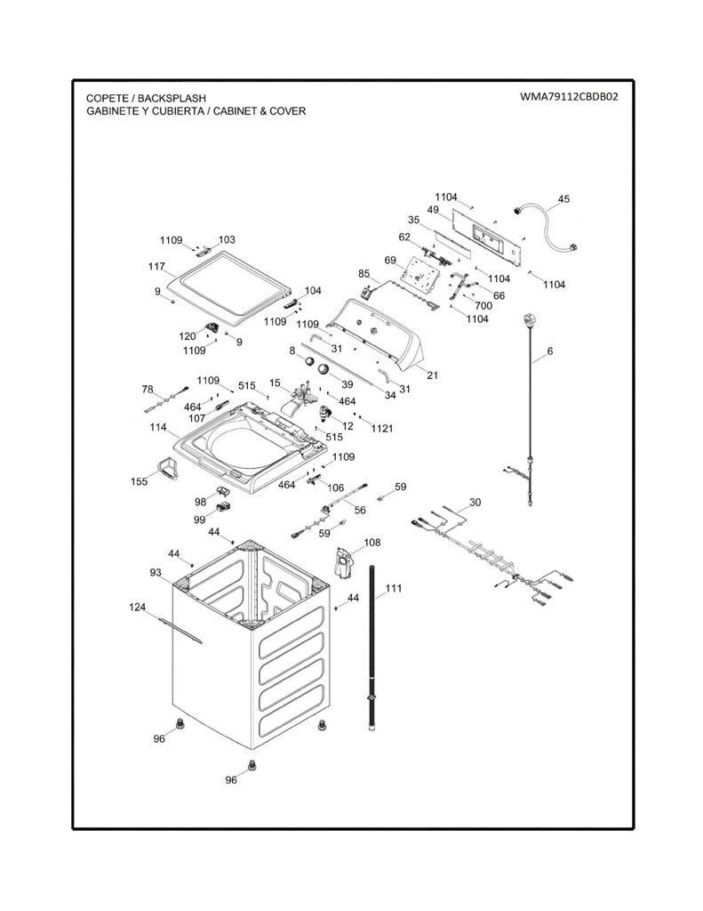 Kit de placa de control y interruptor para lavadora Mabe - Original 233D3042G014 CKD30582 CKD3058