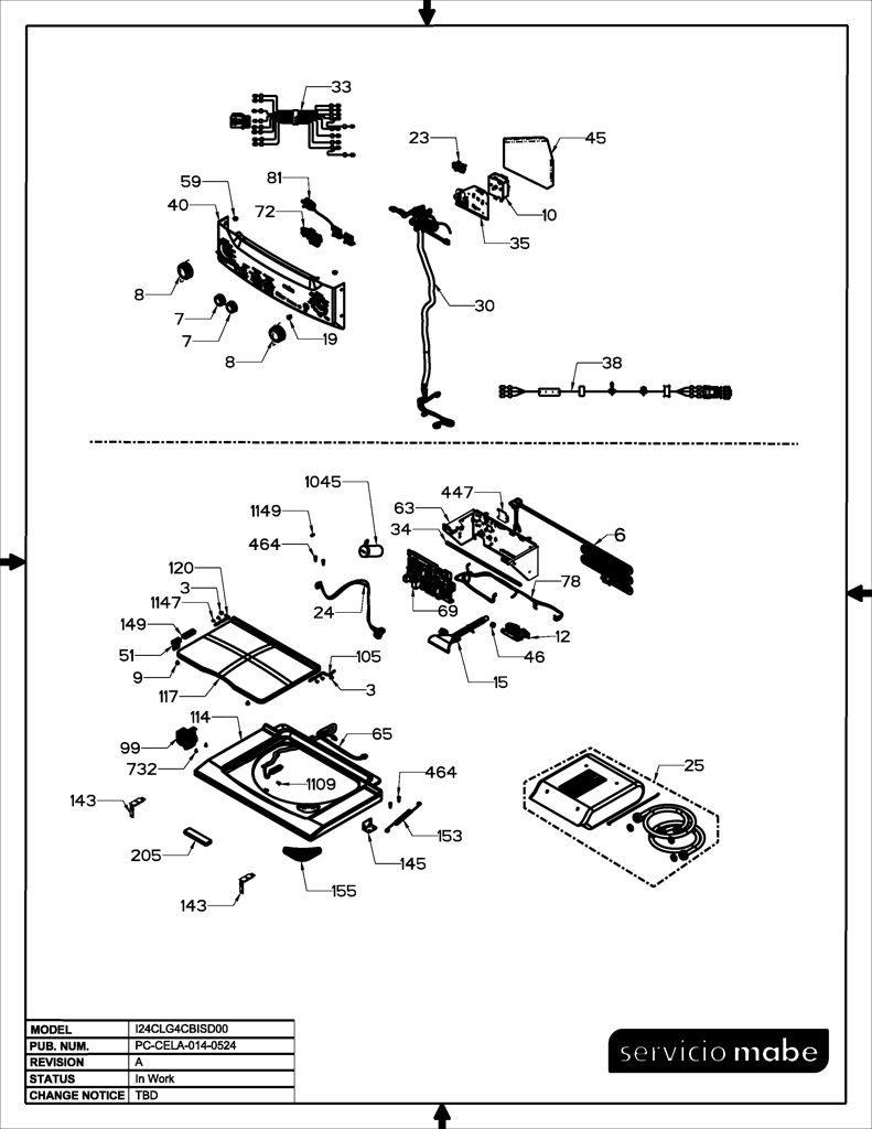 Panel de control y etiqueta gráfica para lavadora Mabe 234D3180G002 CKD30638 CKD3063