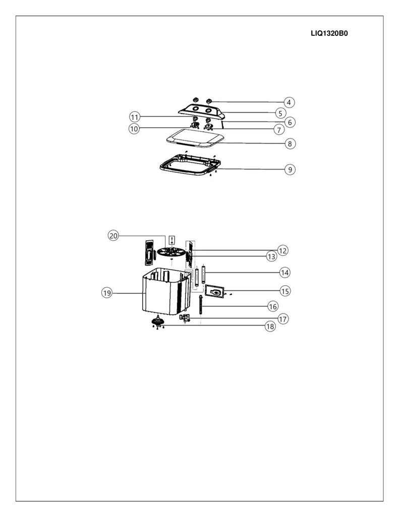 Panel de Control y Gráficos para Lavadora Mabe 12138000A05165 CKD31005 CKD3100