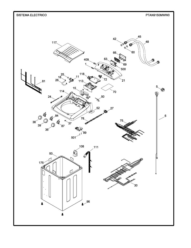 Placa de Control para Lavadora Mabe AT00G01R01 CKD31120 CKD3112