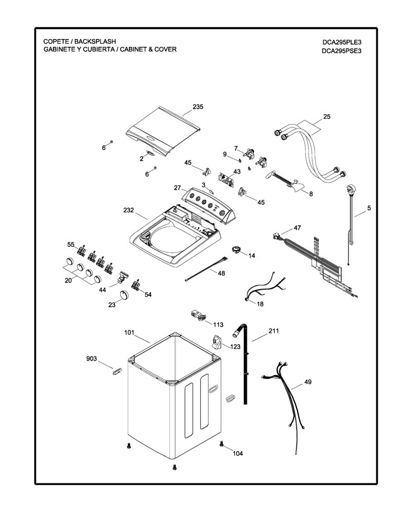 Conjunto de Transferencia de Calor para Lavadora Mabe 189D3485G024 CKD31143 CKD3114