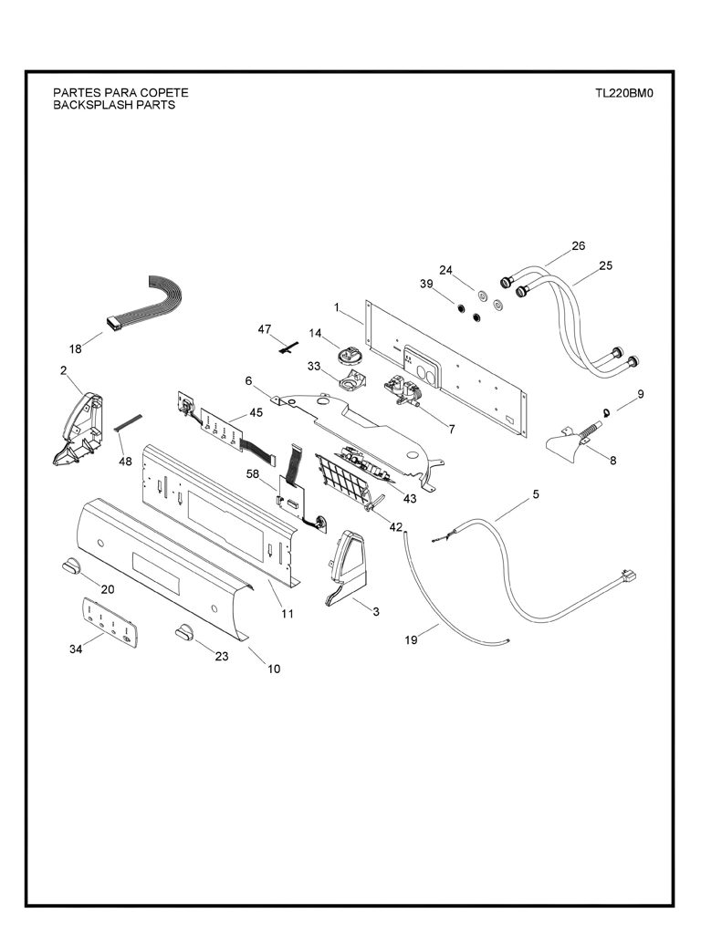 Conjunto de cubierta para lavadora GE (Blanco) 189D1145G027 CKD31433 CKD3143