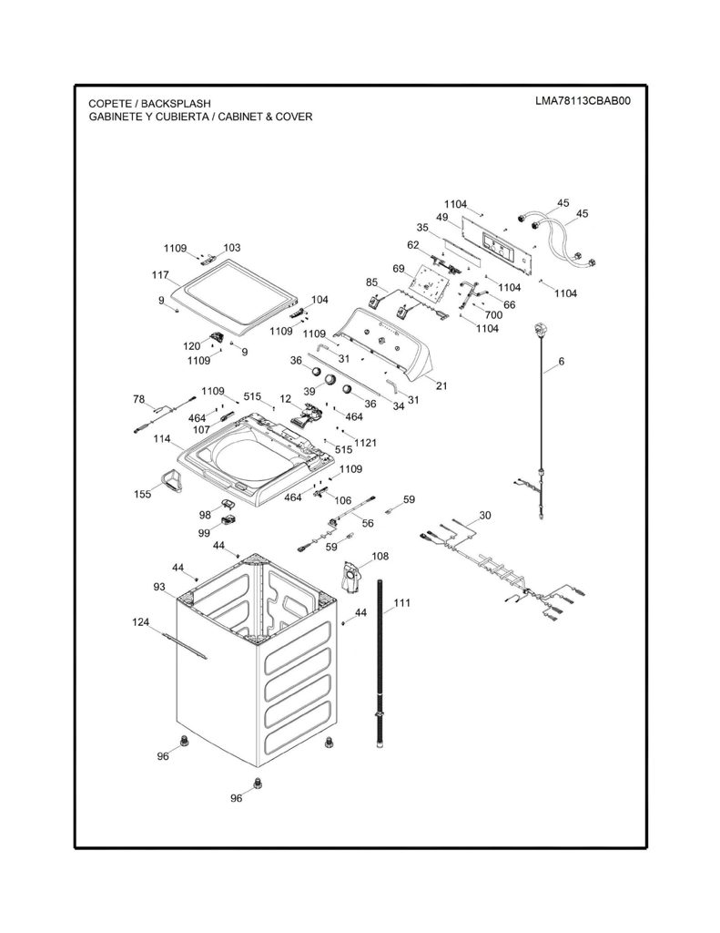 IMD ASM para Lavadora Mabe 233D2990G015 CKD31730 CKD3173