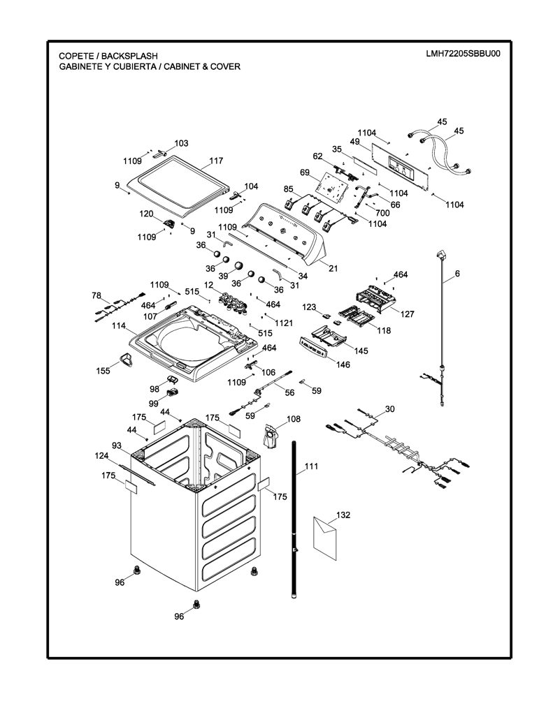 Placa de control para lavadora Mabe EMX1741P015R002 CKD31732 CKD3173