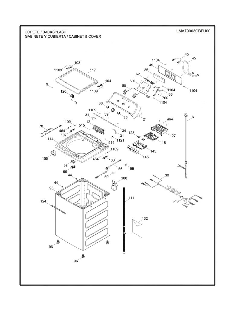 Placa de control y software para lavadora Mabe - Pieza genuina 233D3152G045 CKD31900 CKD3190