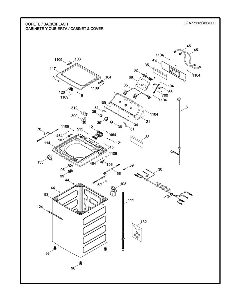 Placa de control para lavadora GE - Pieza de repuesto original EMX1740P004R001 CKD32166 CKD3216