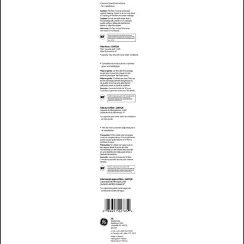 Filtro de agua GXRTQR para refrigerador GE CKD150285
