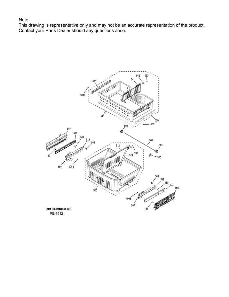 Interruptor de luz GE WR23X37285 - Repuesto CKD150314
