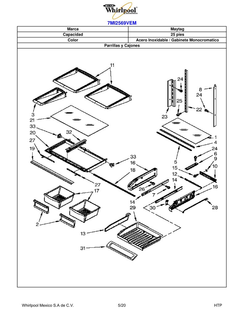 Elemento calefactor para lavadora Whirlpool 67002761 CKD150671