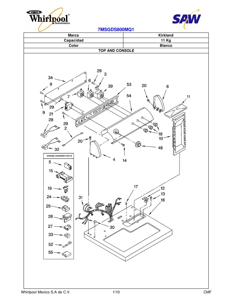 Elemento Calefactor para Secadora Whirlpool 3398096 (Descontinuado) CKD154012