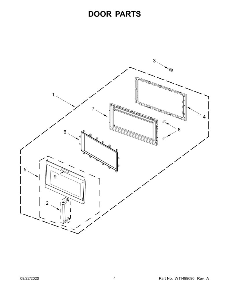 Deflector de puerta W10514243 CKD1536410 CKD1536410