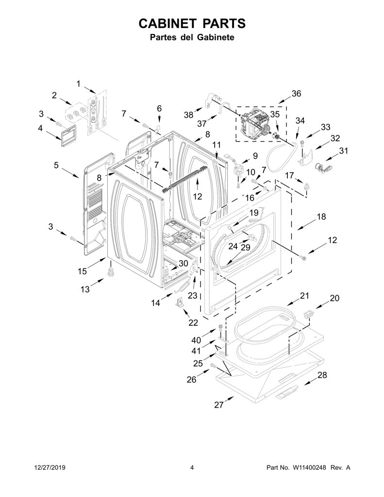 Panel-trasero W11165016 CKD1538206 CKD1538206