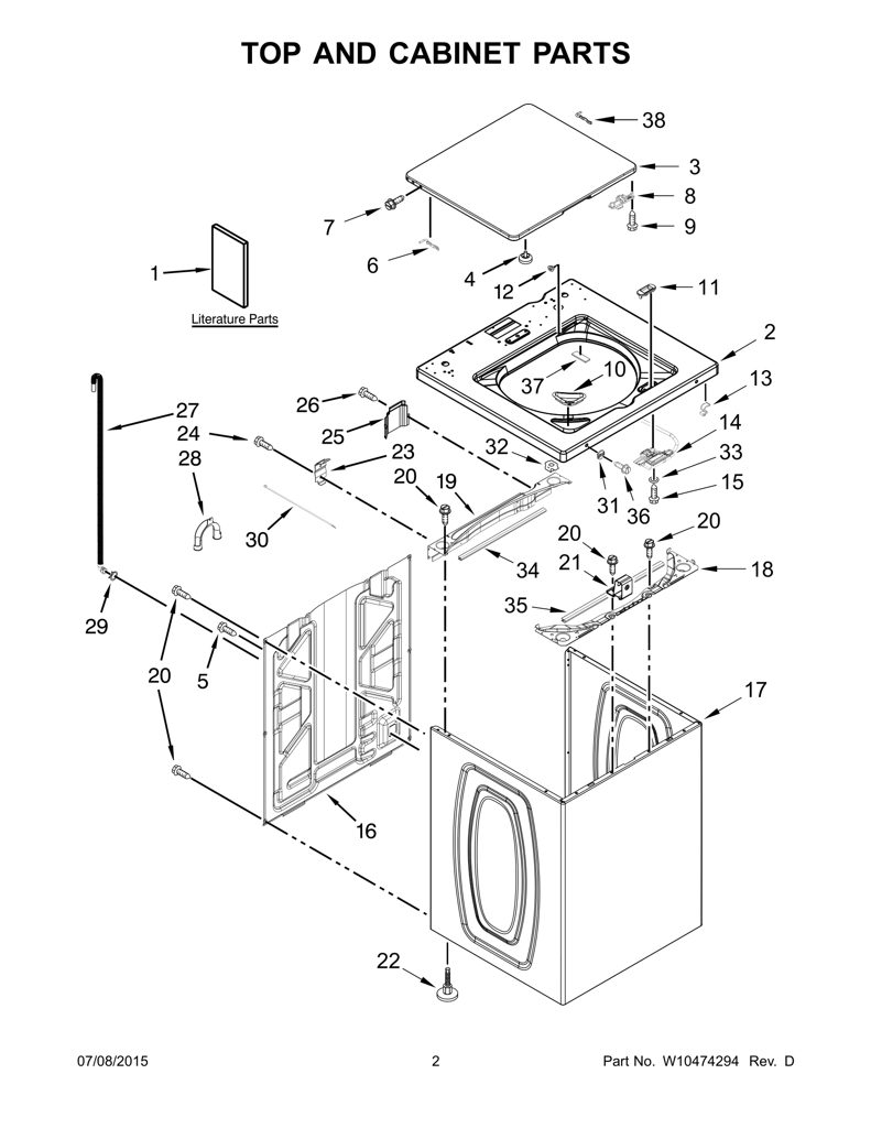 Dispensador W10515627 CKD1539067 CKD1539067