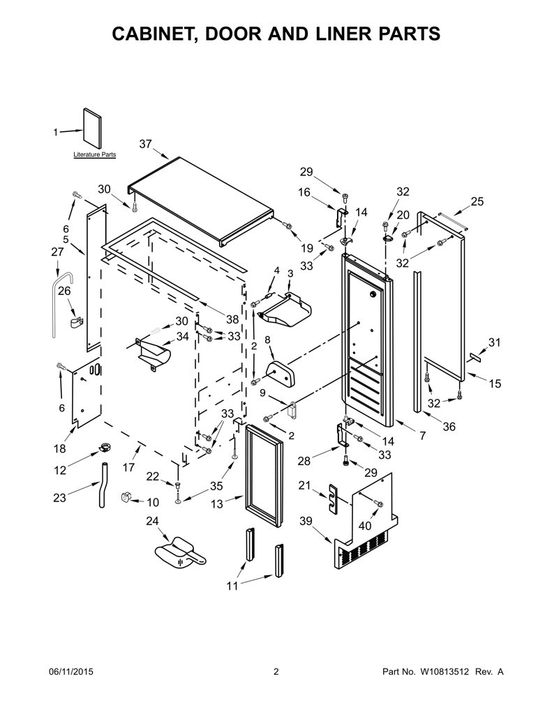 Envoltura de puerta W10489152 CKD1539386 CKD1539386