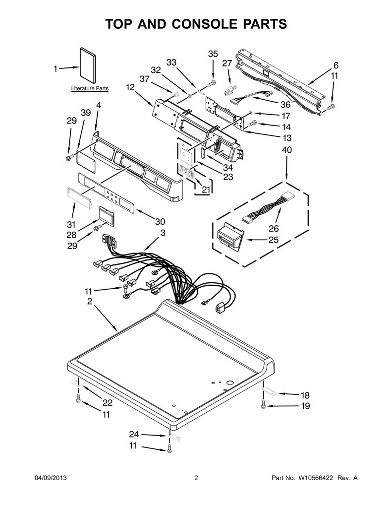 Lector de tarjetas W10344080 CKD1540034 CKD1540034
