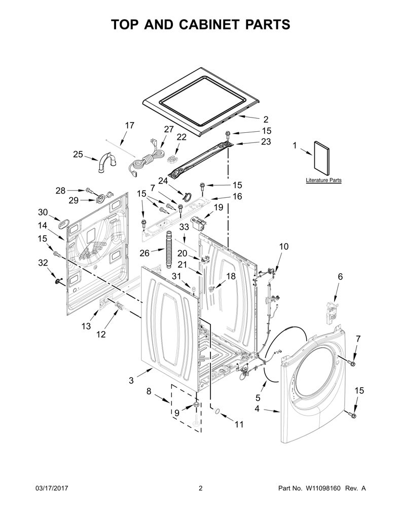 Cubierta W10304004 CKD1541851 CKD1541851
