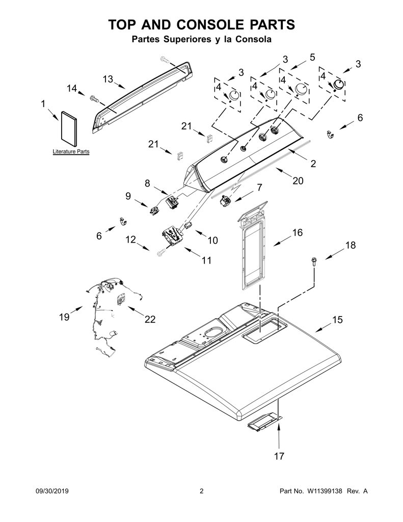Arnés de cableado W11248251 CKD1543424 CKD1543424