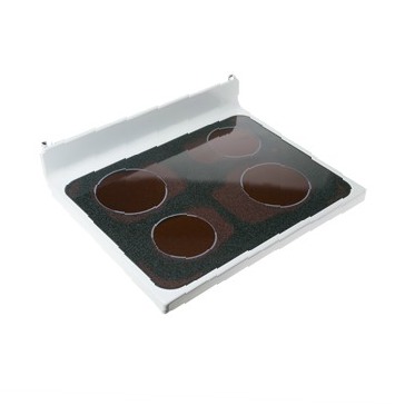 Encimera de vitrocerámica - Ribete blanco con cristal negro WB62T10786 CKD1544841 CKD1544841