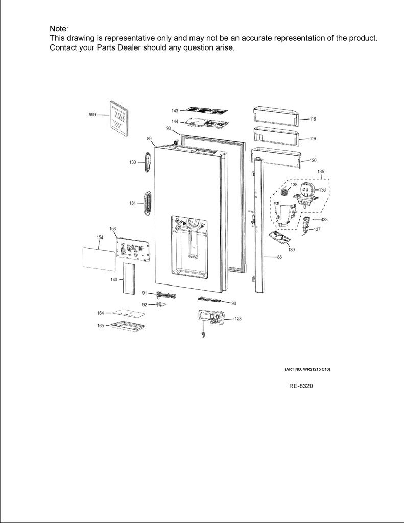 MECANISMO CIERRE PUERTA REFRIGERADOR DERECHO WR11X31801 CKD1545202 CKD1545202